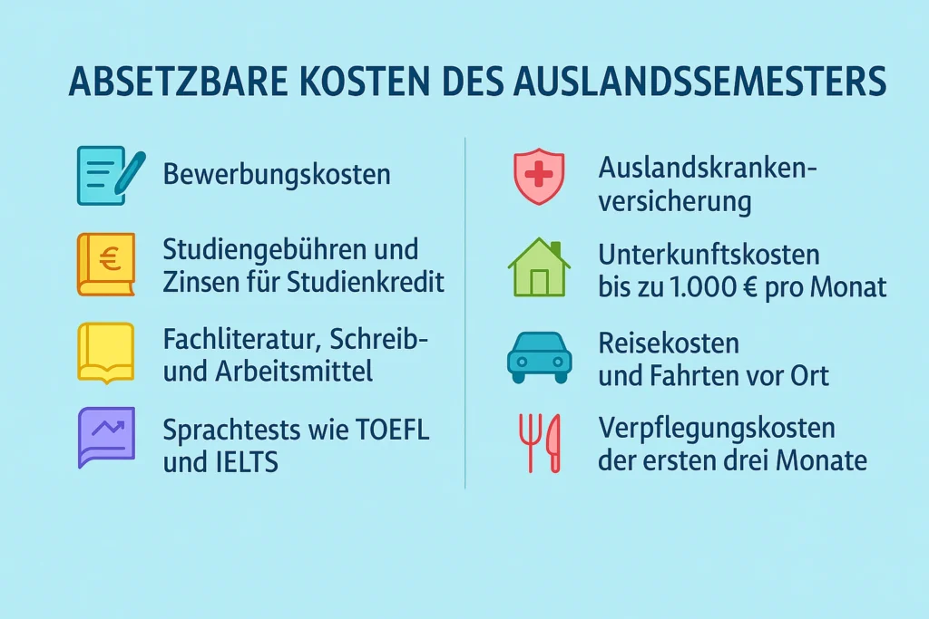 Absetzbare Kosten des Auslandssemesters